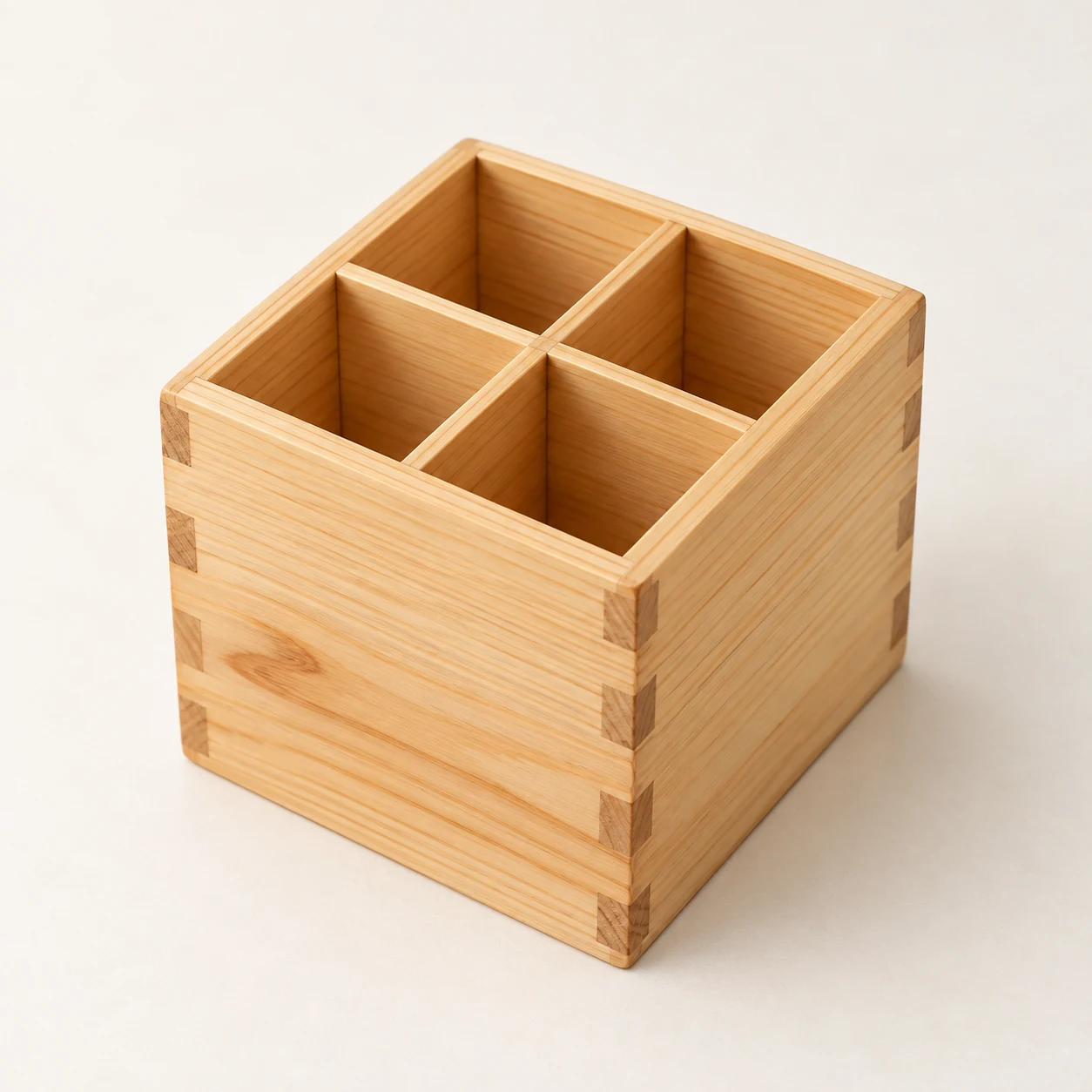 Koma Mini Quad, 4-compartment pine pen holder